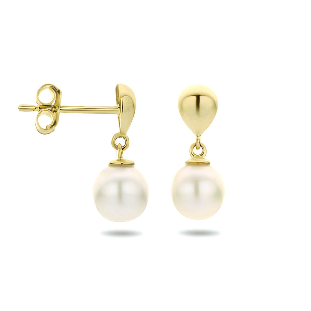 oorhangers parel 14K geelgoud