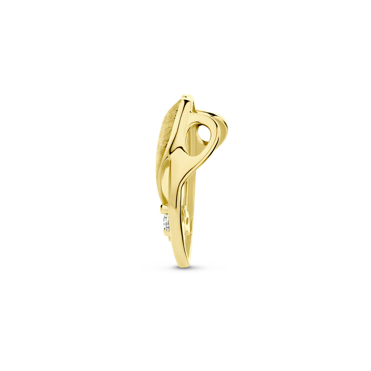pendant polish/matt diamond 0.04ct h si 14K yellow gold