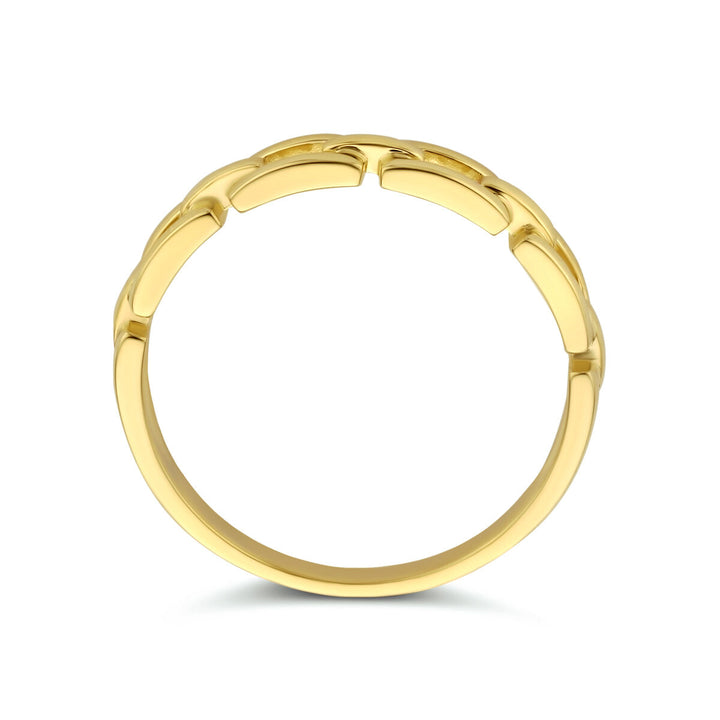 ring schakel 14K geelgoud