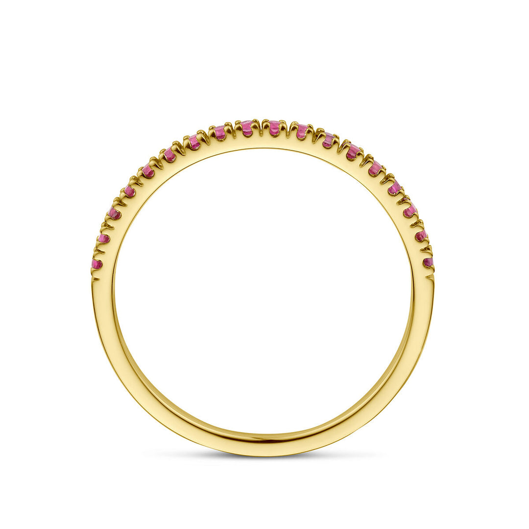 ring with birthstone ruby ​​July 14K yellow gold