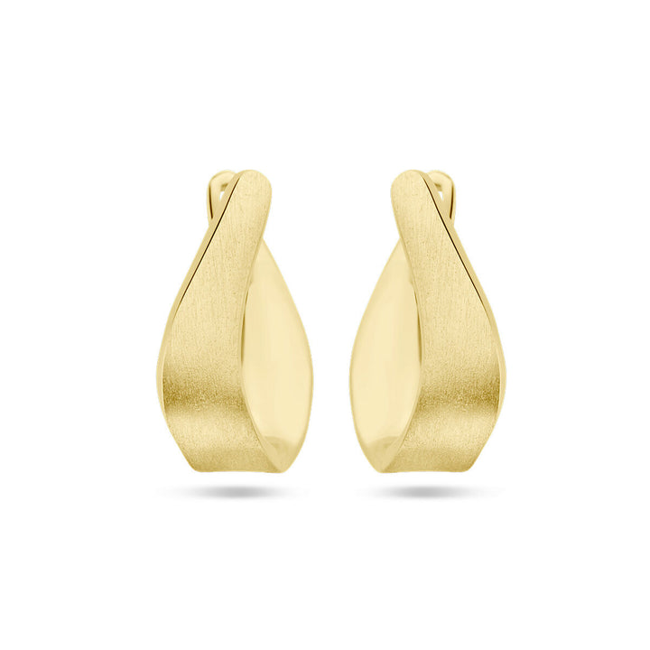 pop-up earrings poly/matte 14K yellow gold