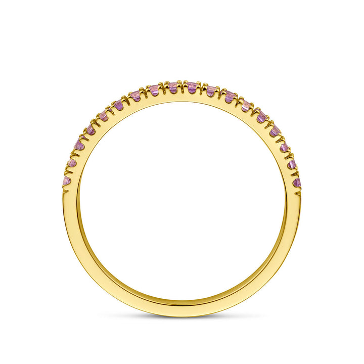 ring with birthstone light amethyst June 14K yellow gold