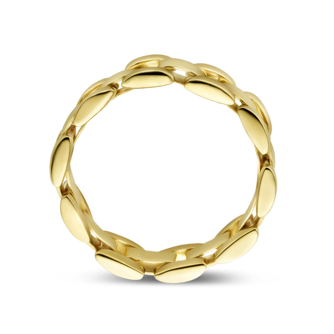 ring flexible link 14K yellow gold