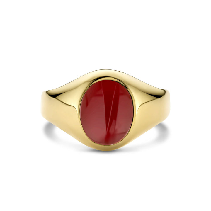 signet ring carnelian 14K yellow gold