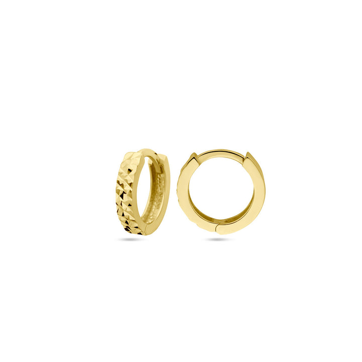 drop earrings diamond-plated 14K yellow gold