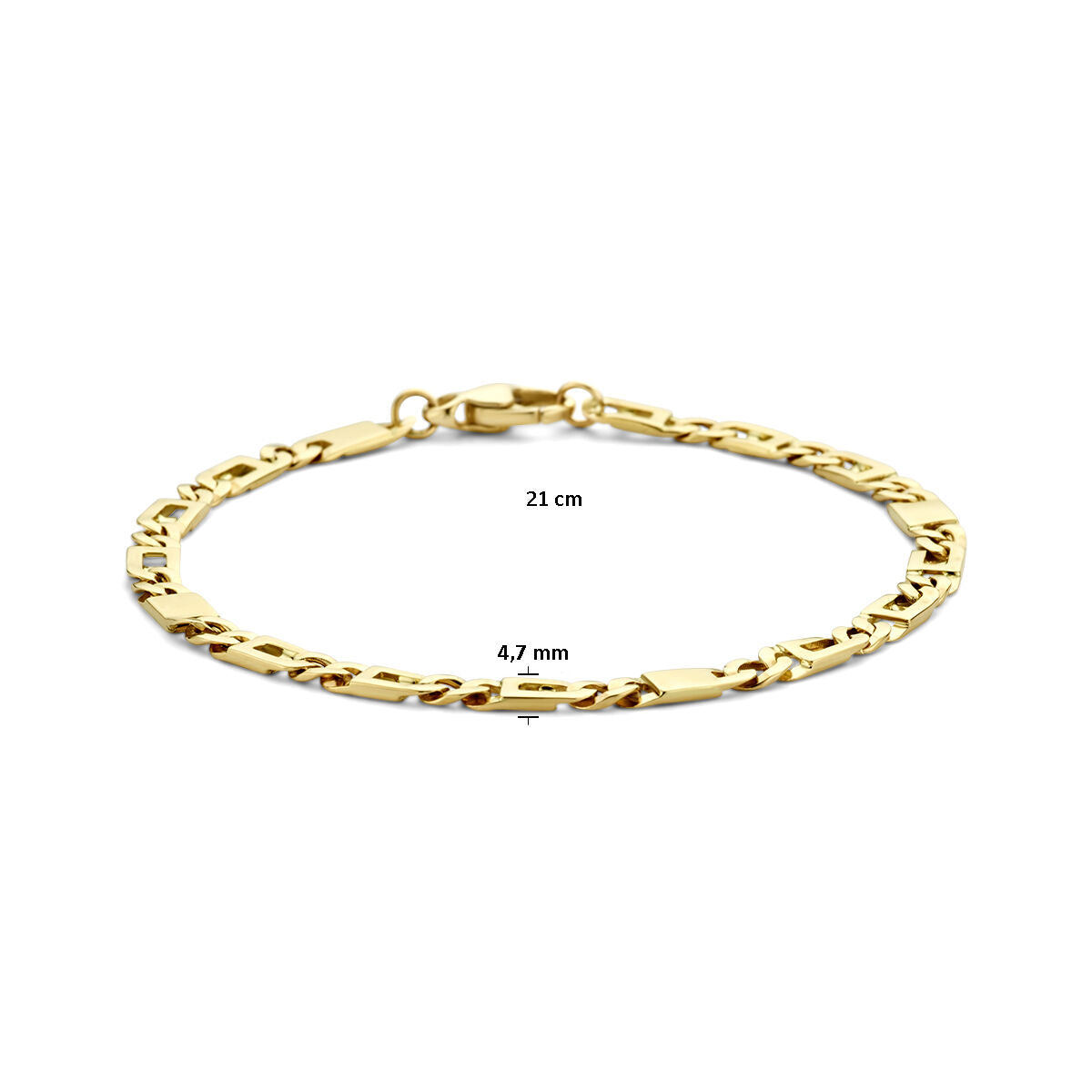 Gouden armband heren valkenoog 4,7 mm 14K