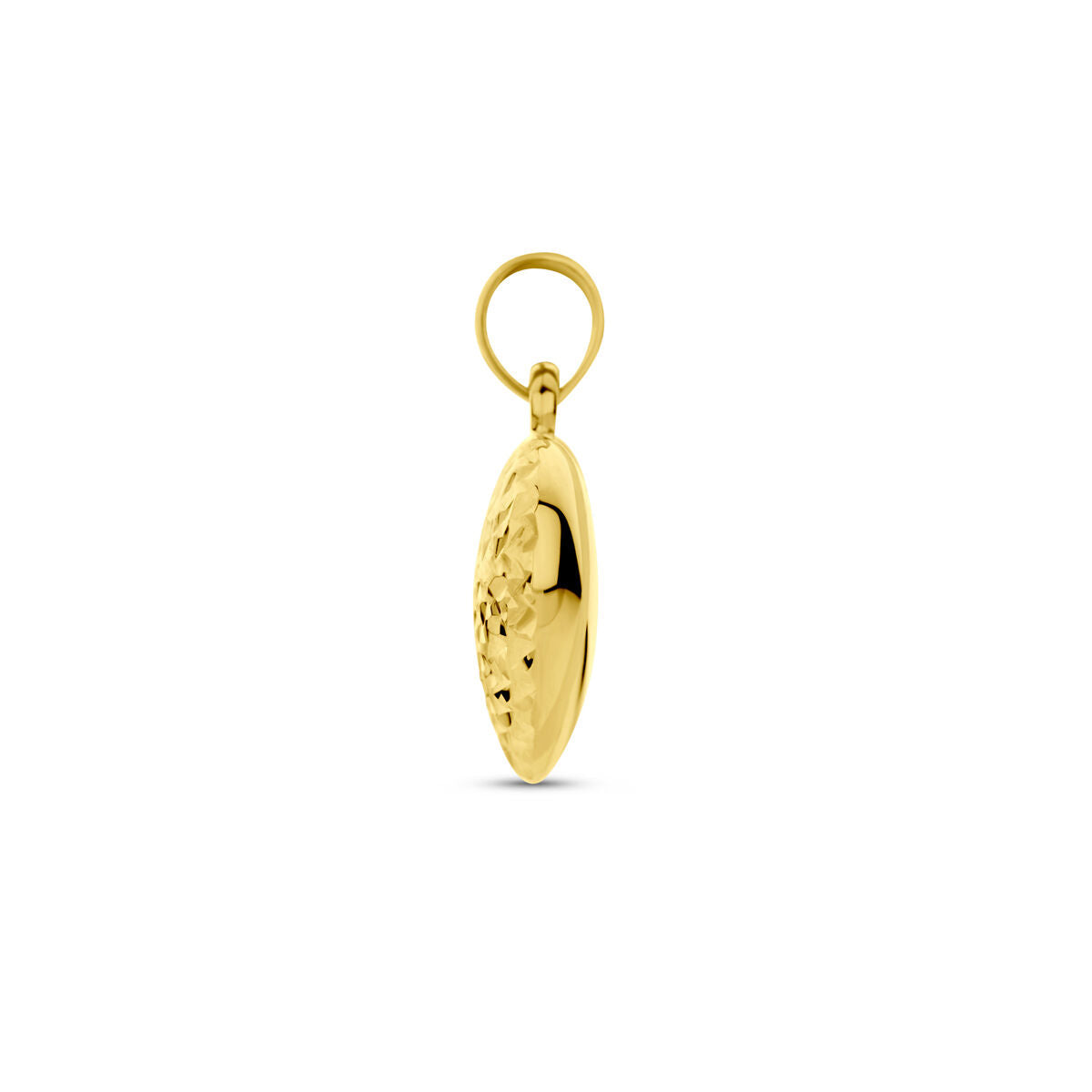 pendant heart diamond-plated 14K yellow gold