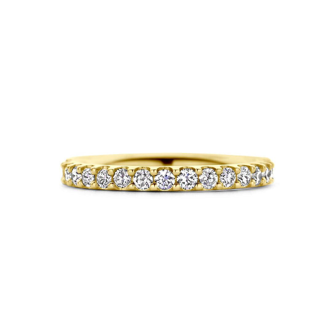 ring diamant 0.50ct h si 18K geelgoud