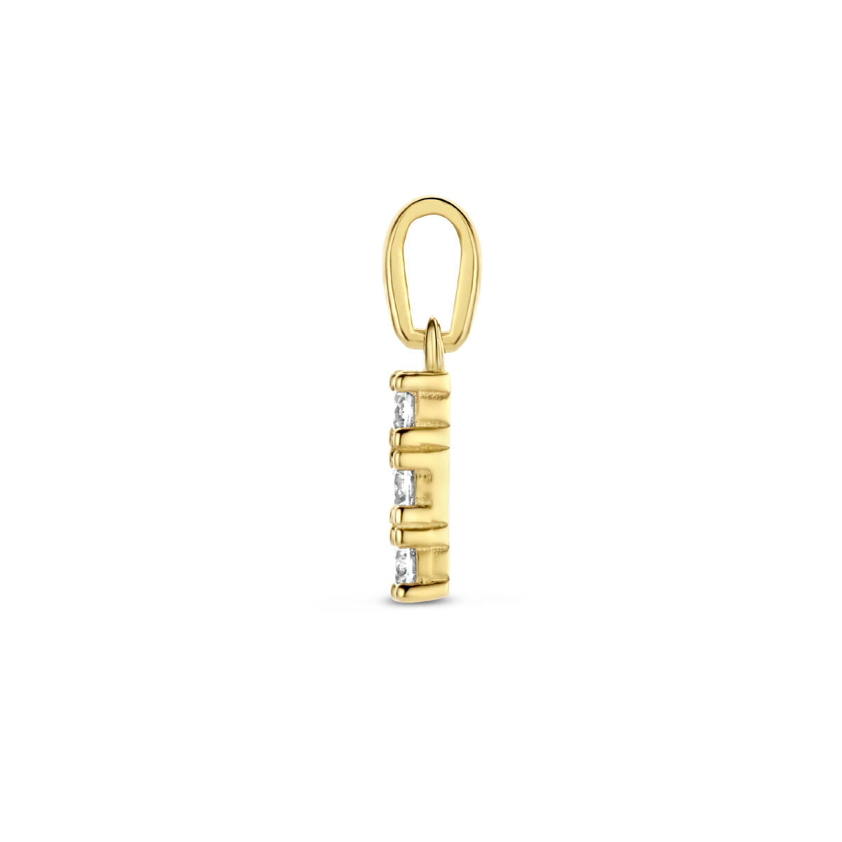 pendant zirconia 14K yellow gold