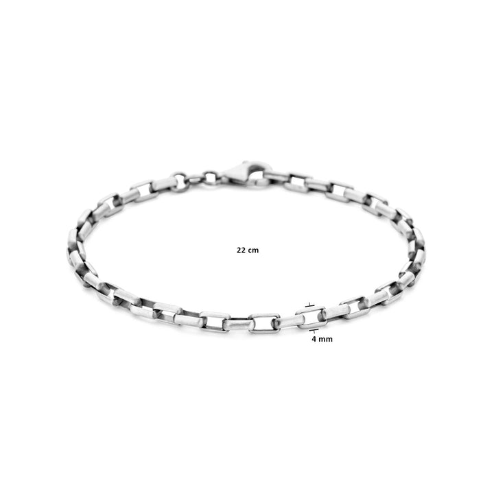 Silver bracelet men's oxi 4.0 mm oxidized