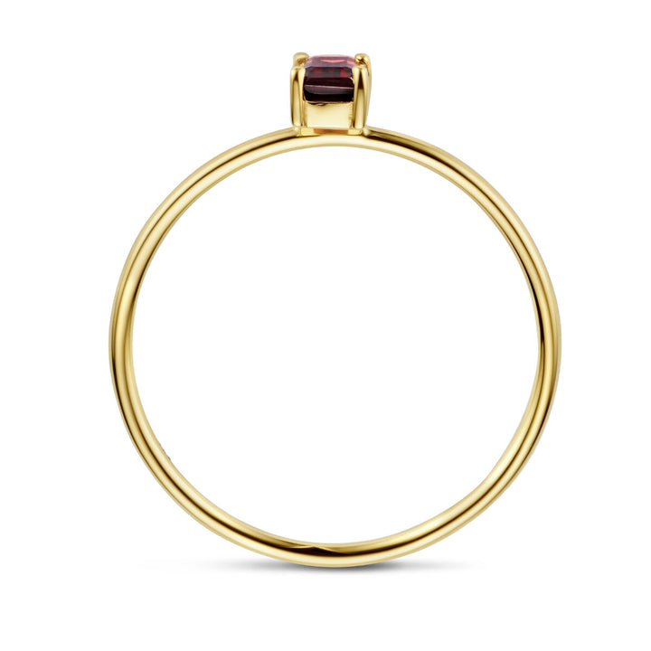 ring garnet 14K yellow gold