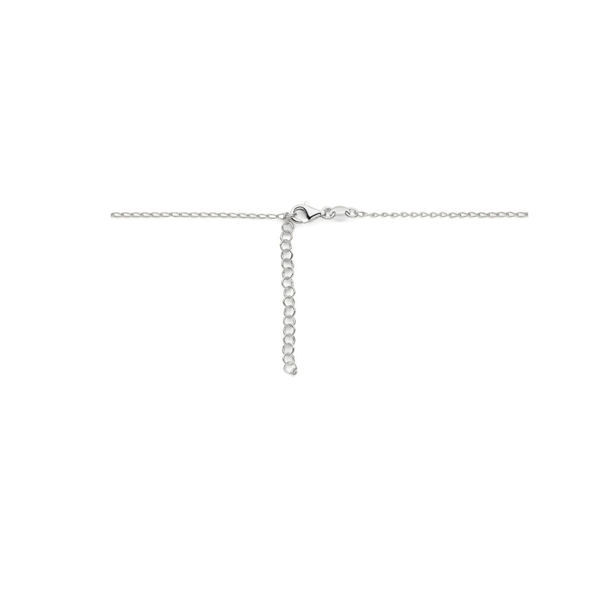 Zilveren ketting dames hart en slot gerhodineerd