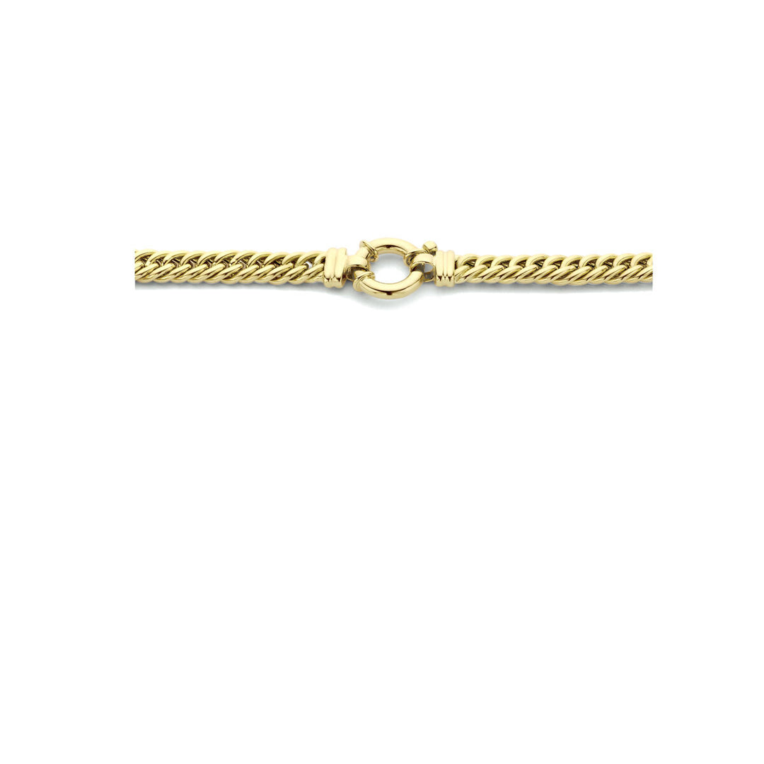 Halskette Gourmette 5,8 mm 45 cm mit großem Karabinerverschluss 14K Gelbgold