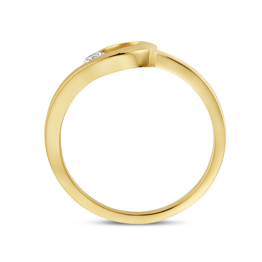 Ring Zirkonia 14K Gelbgold