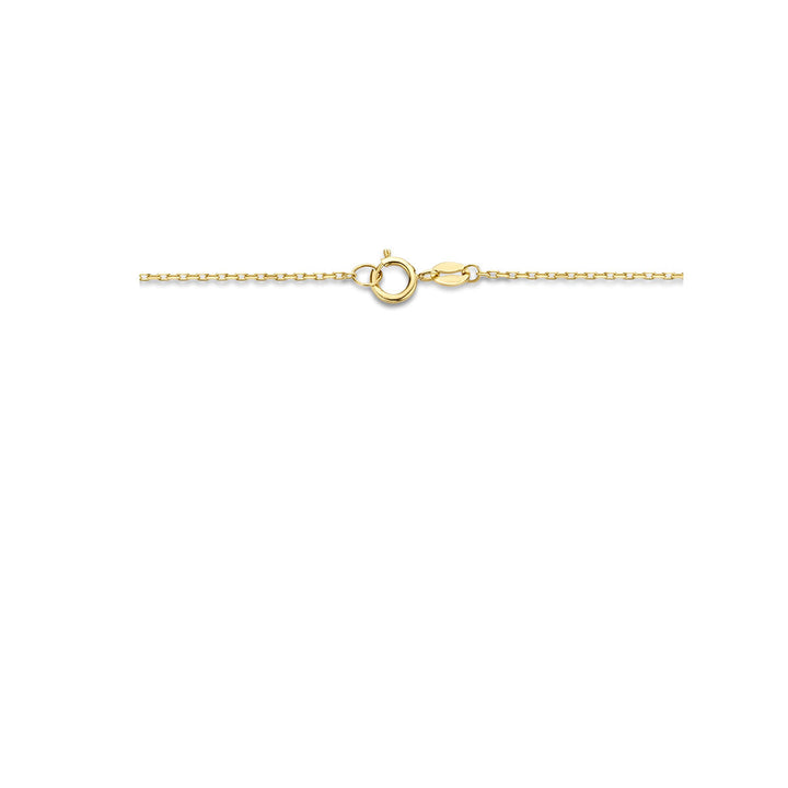 Gold ladies necklace clover 14K