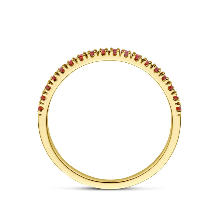 ring with birthstone garnet January 14K yellow gold