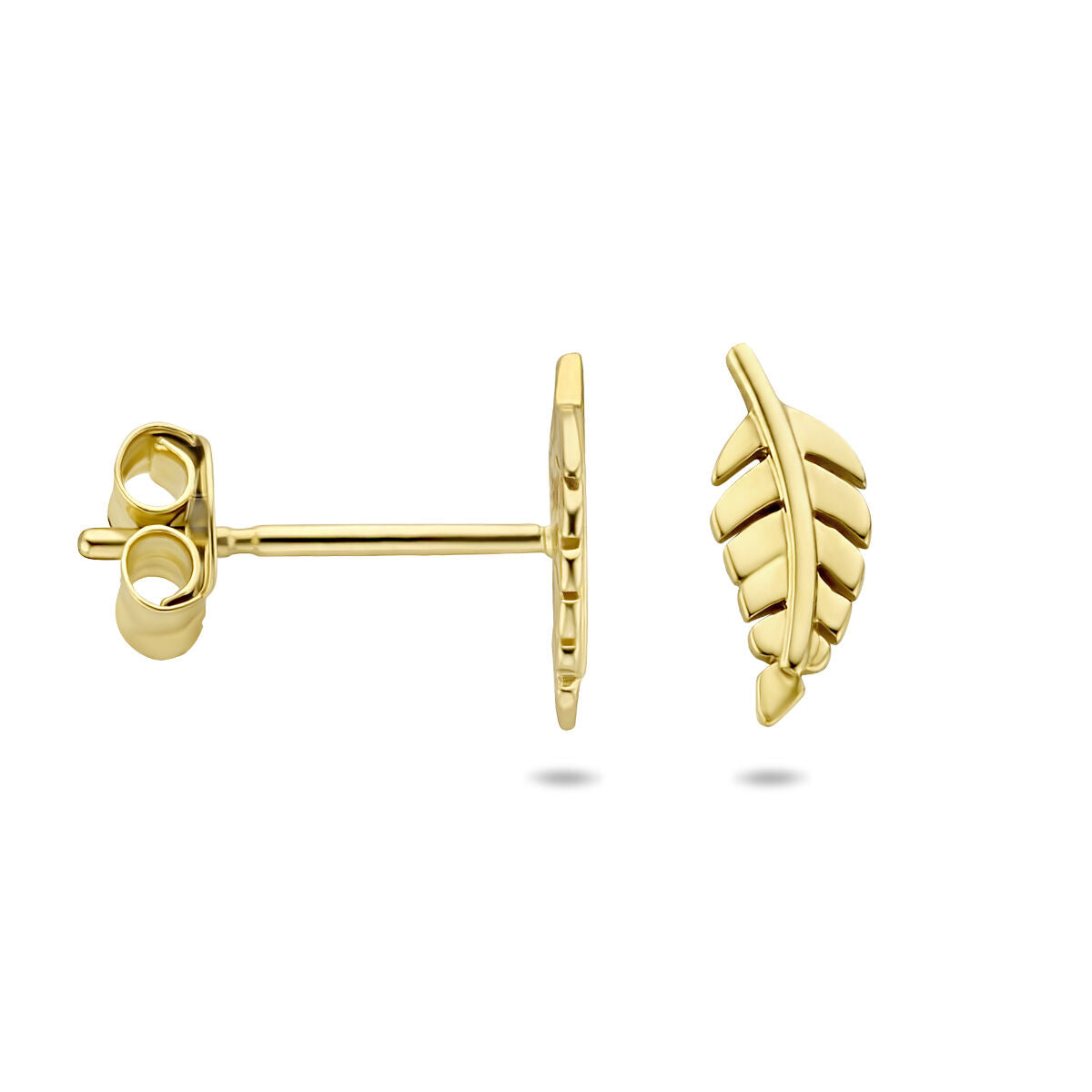 oorknoppen veer 14K geelgoud