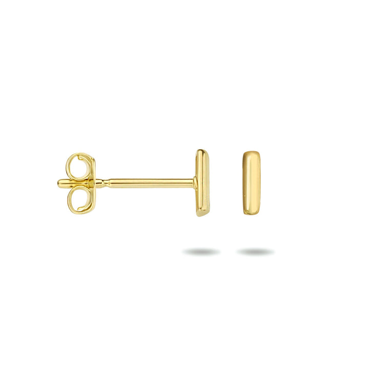 stud earrings bar 14K yellow gold