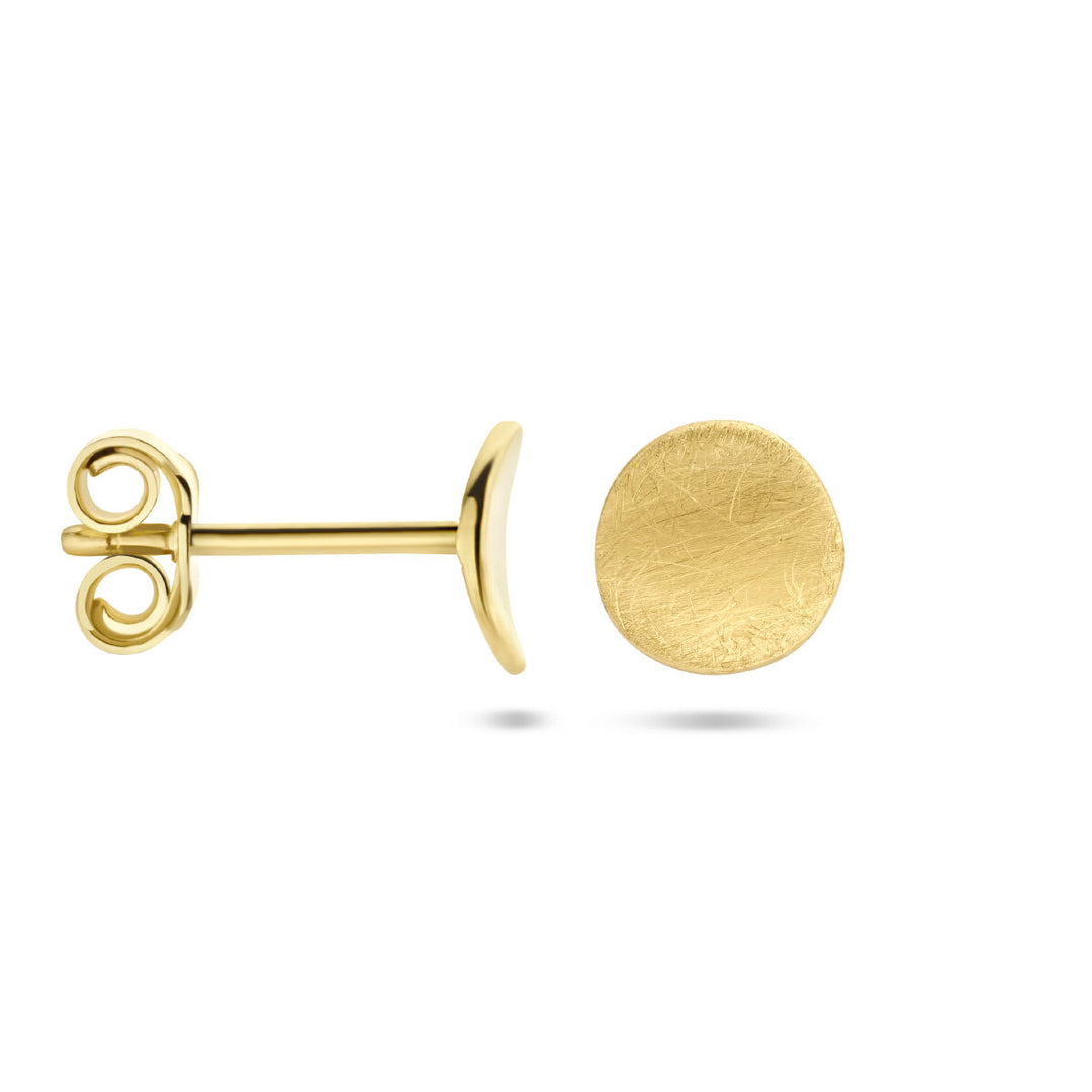 stud earrings scratch 14K yellow gold