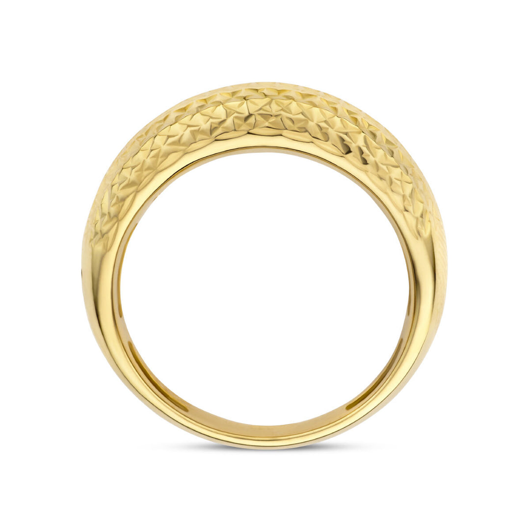 ring diamond-plated 14K yellow gold