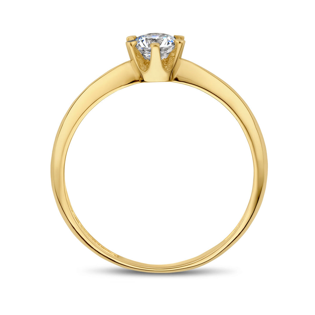 Ring Zirkonia 14K Gelbgold