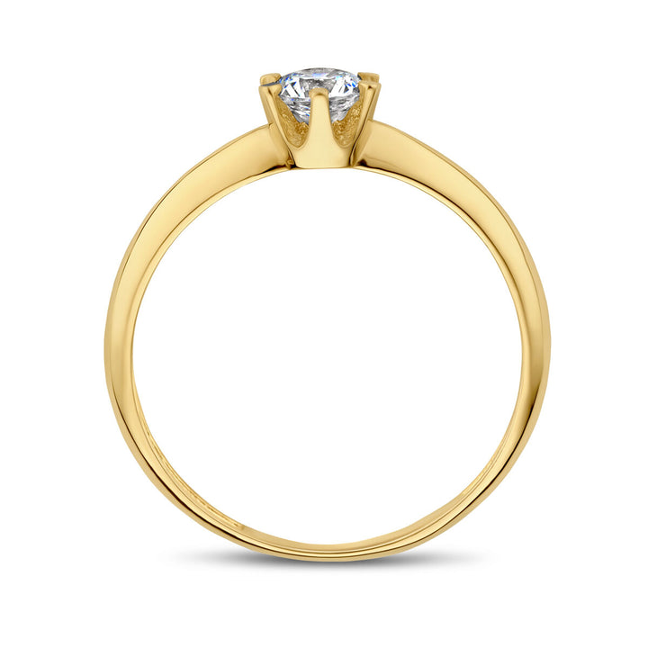 ring zirkonia 14K geelgoud