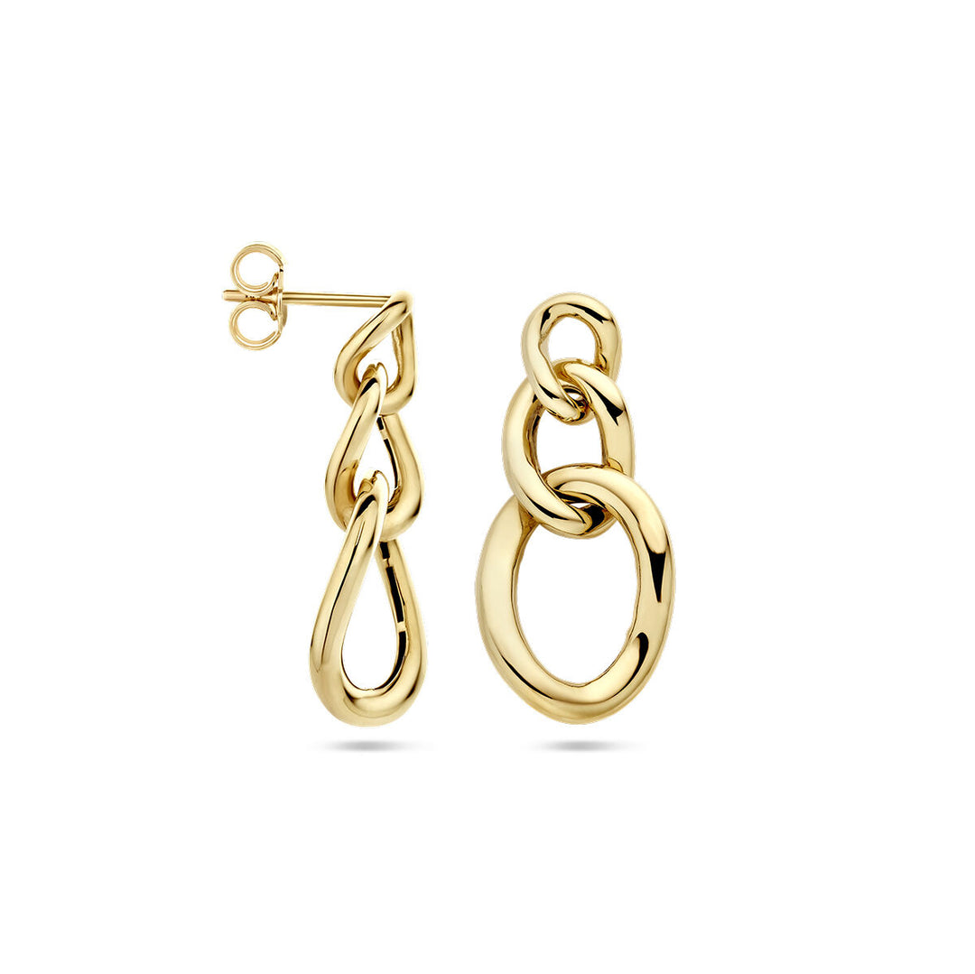 earrings gourmette 14K yellow gold