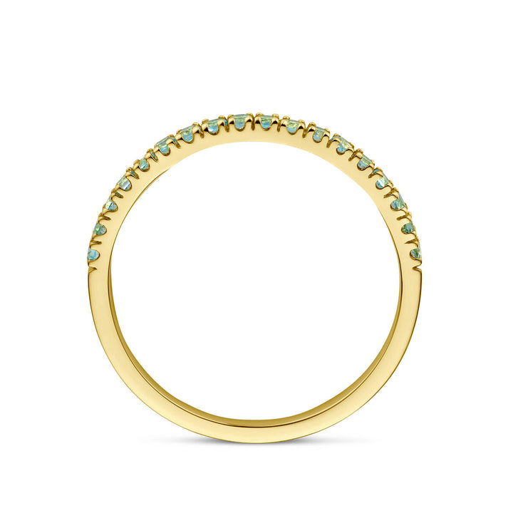 Ring mit Geburtsstein Blautopas Dezember 14K Gelbgold