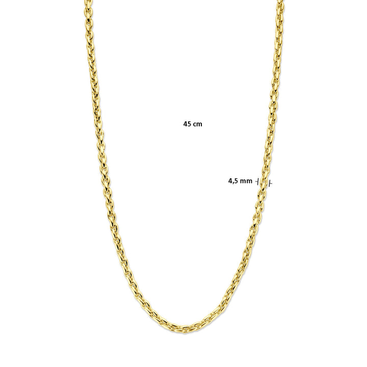 necklace fantasy link 4.5 mm 45 cm 14K yellow gold