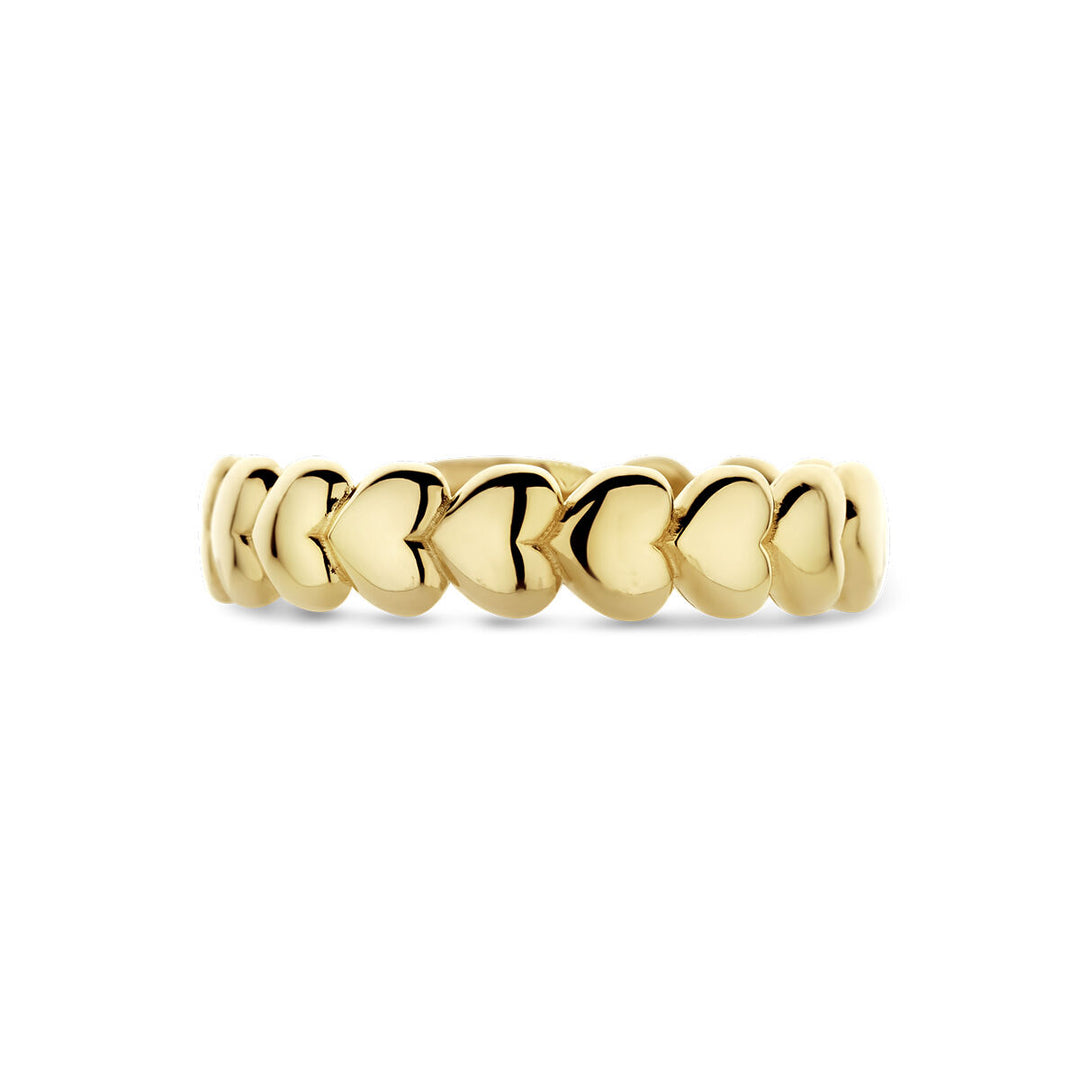 Ring Herzen 14K Gelbgold