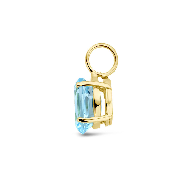 pendant blue topaz 14K yellow gold