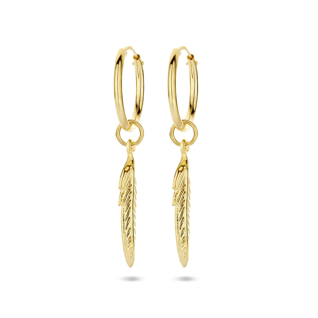 earrings spring 14K yellow gold