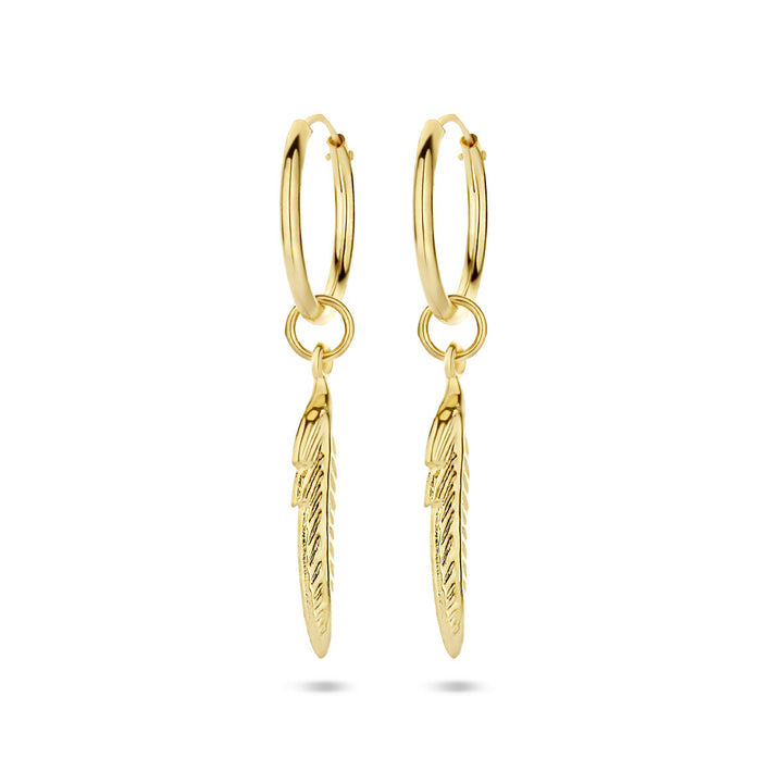 earrings spring 14K yellow gold