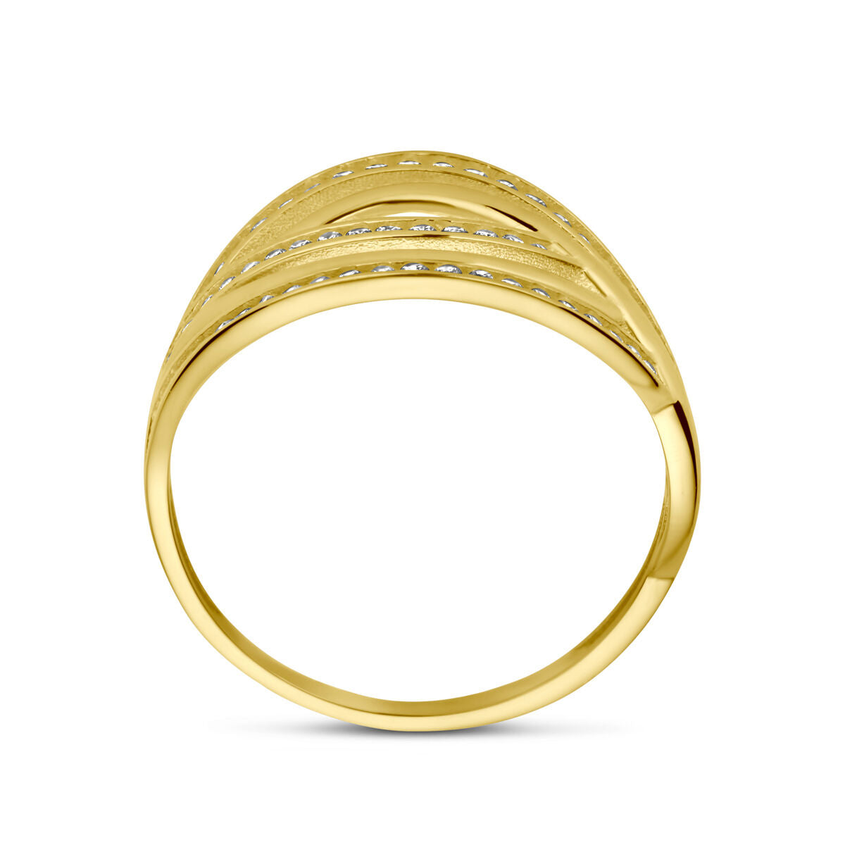 ring zirconia 14K yellow gold