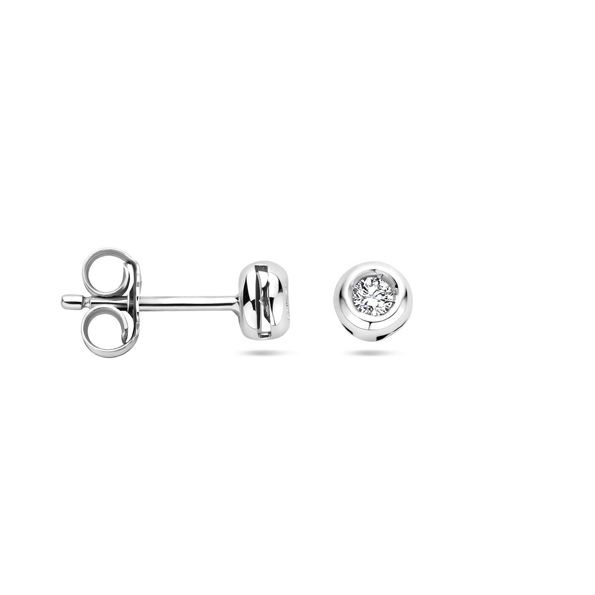 ear studs diamond 0.10 ct (2x 0.05ct) h si 14K white gold