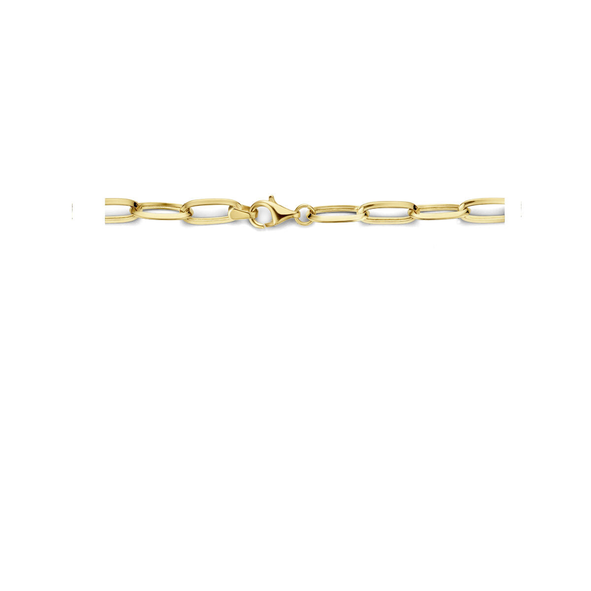 collier paperclip spitse buis 6,0 mm 43 cm 14K geelgoud