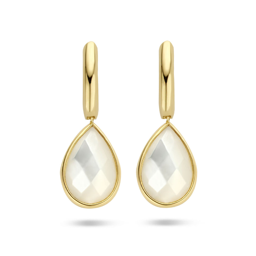 earrings mother of pearl 14K yellow gold