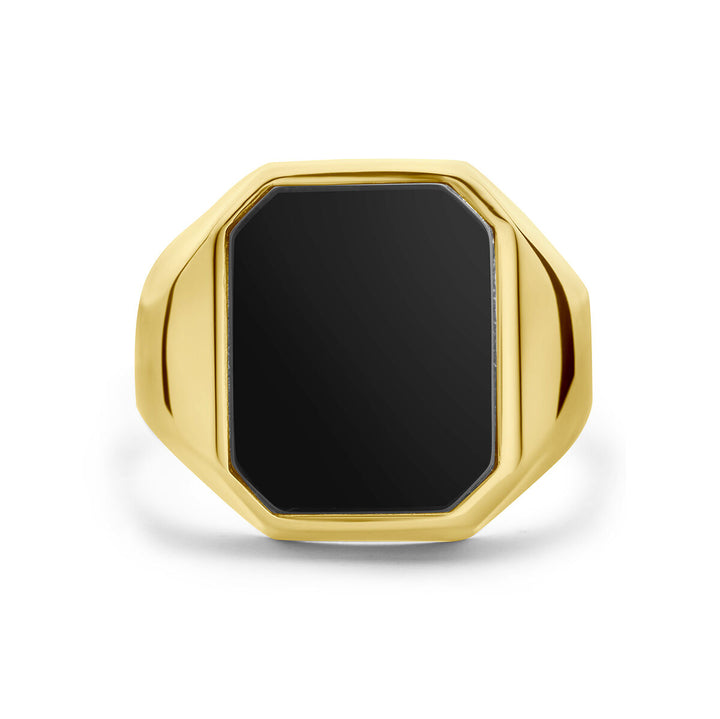 signet ring onyx 14K yellow gold