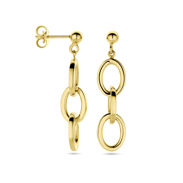 link earrings 36.5 mm 14K yellow gold