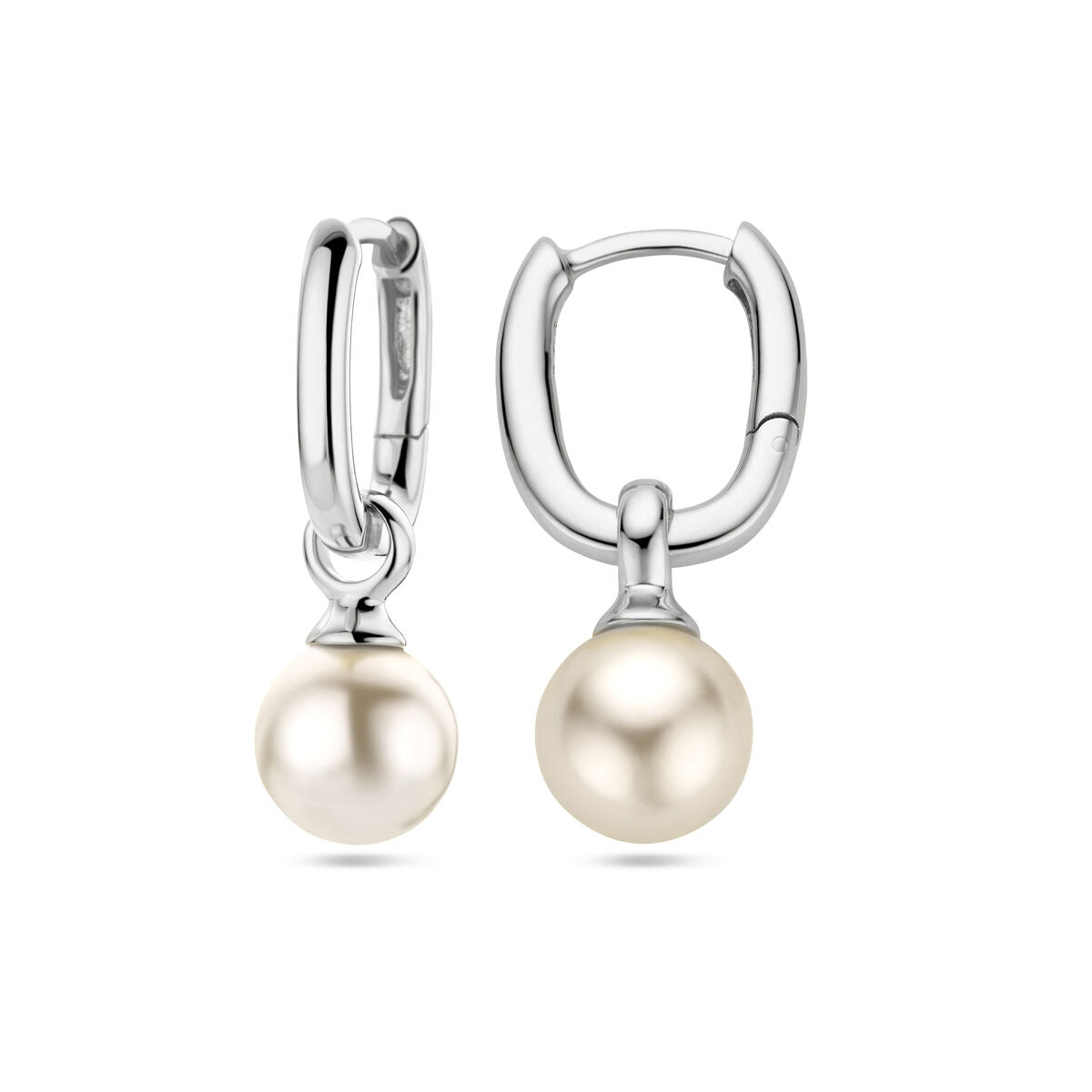 oorringen synth. parel zilver gerhodineerd