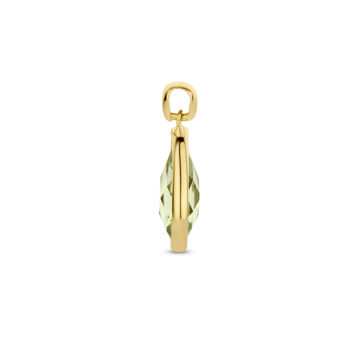 hanger groen amethist 14K geelgoud