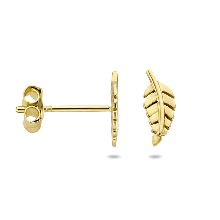 ear studs spring 14K yellow gold