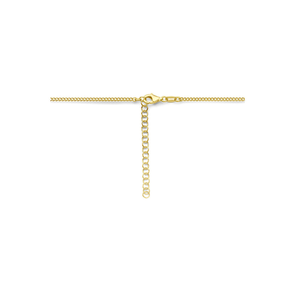 Gold ladies chain gourmette and paper clip 3 micron silver gold plated (yellow)