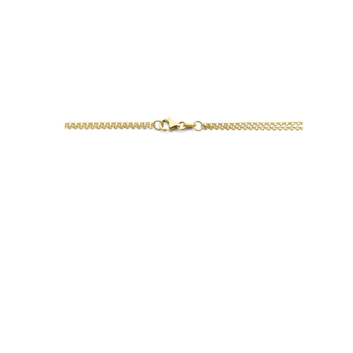combination necklace paper clip and anchor 5.8 mm 45 cm 14K yellow gold