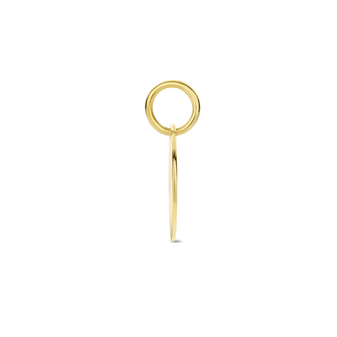 graveerhanger rond 14K geelgoud