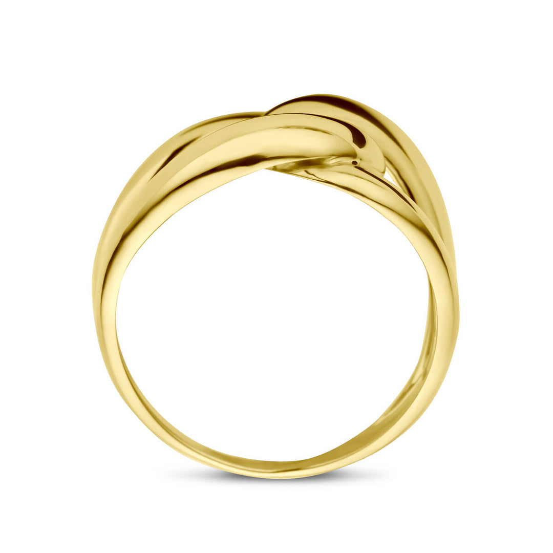 ring schakel 14K geelgoud