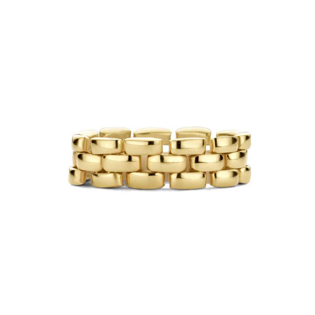 ring flexible link 14K yellow gold