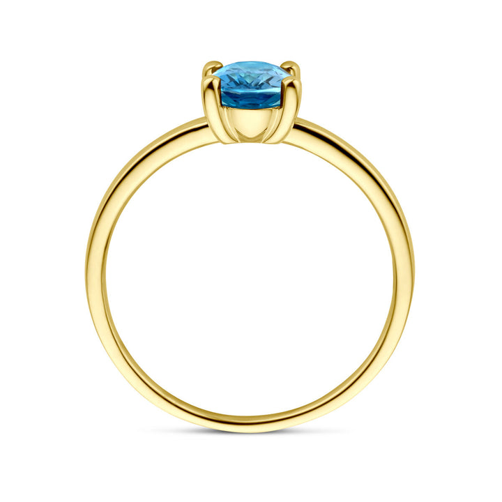 Ring London Blue Topas 14K Gelbgold