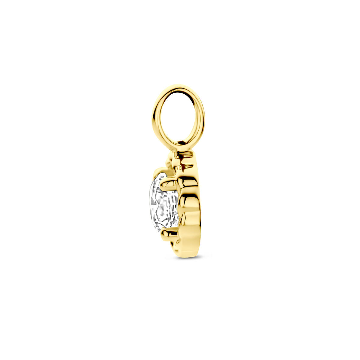 pendant zirconia 14K yellow gold