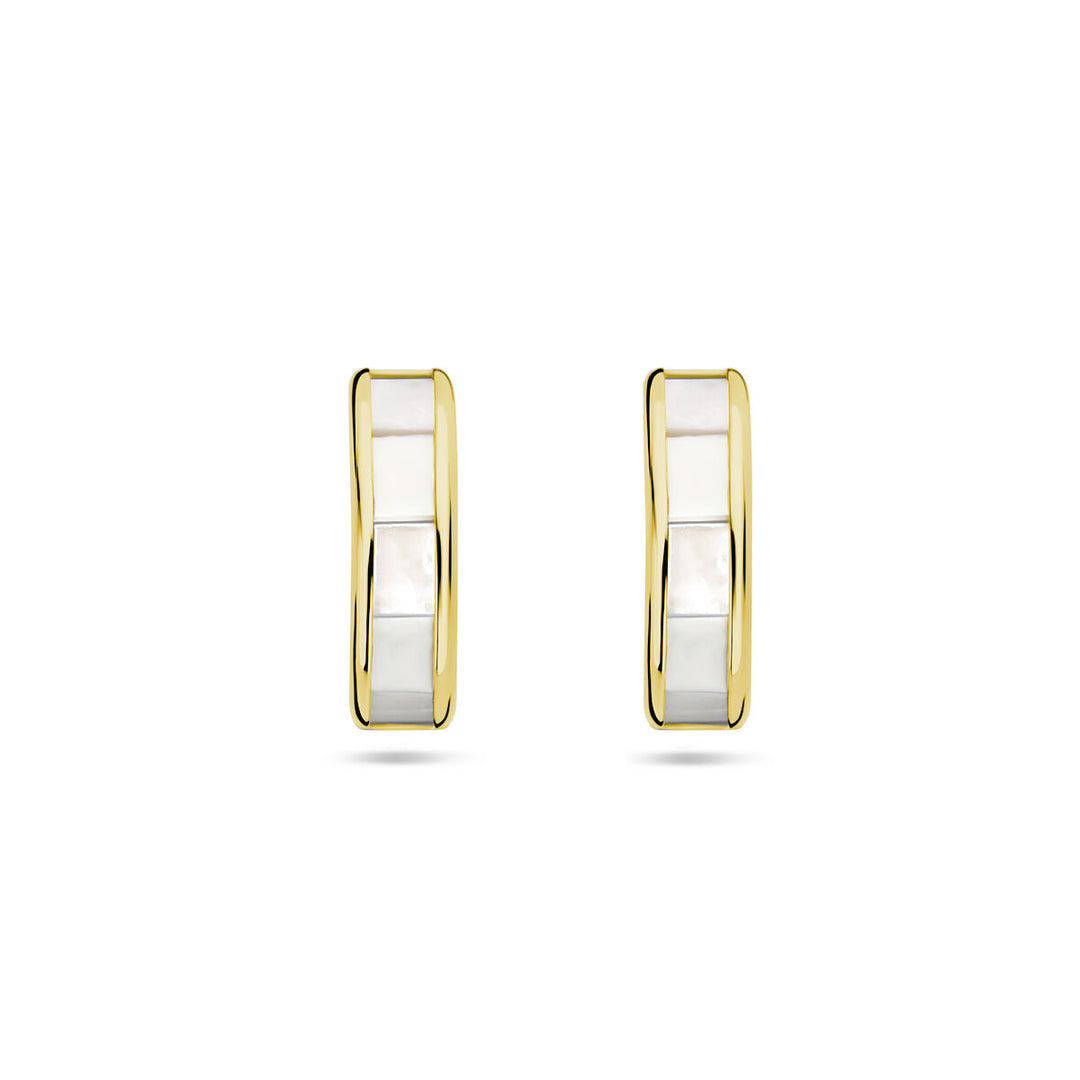 stud earrings mother of pearl 14K yellow gold